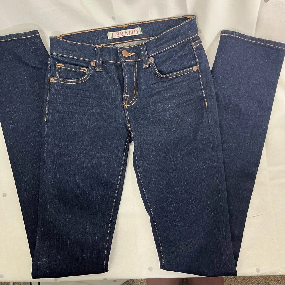 J BRAND Pencil Leg Ink Skinny Jean Dark Wash Sz 24  S XS - Picture 3 of 13